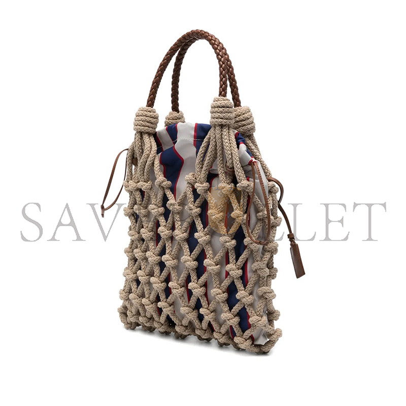 PRADA NOUÉ MEDIUM KNOTTED BRAIDED HANDBAG 1BC111 (37*30cm)